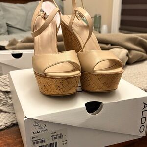 Aldo Nude Platform Heels